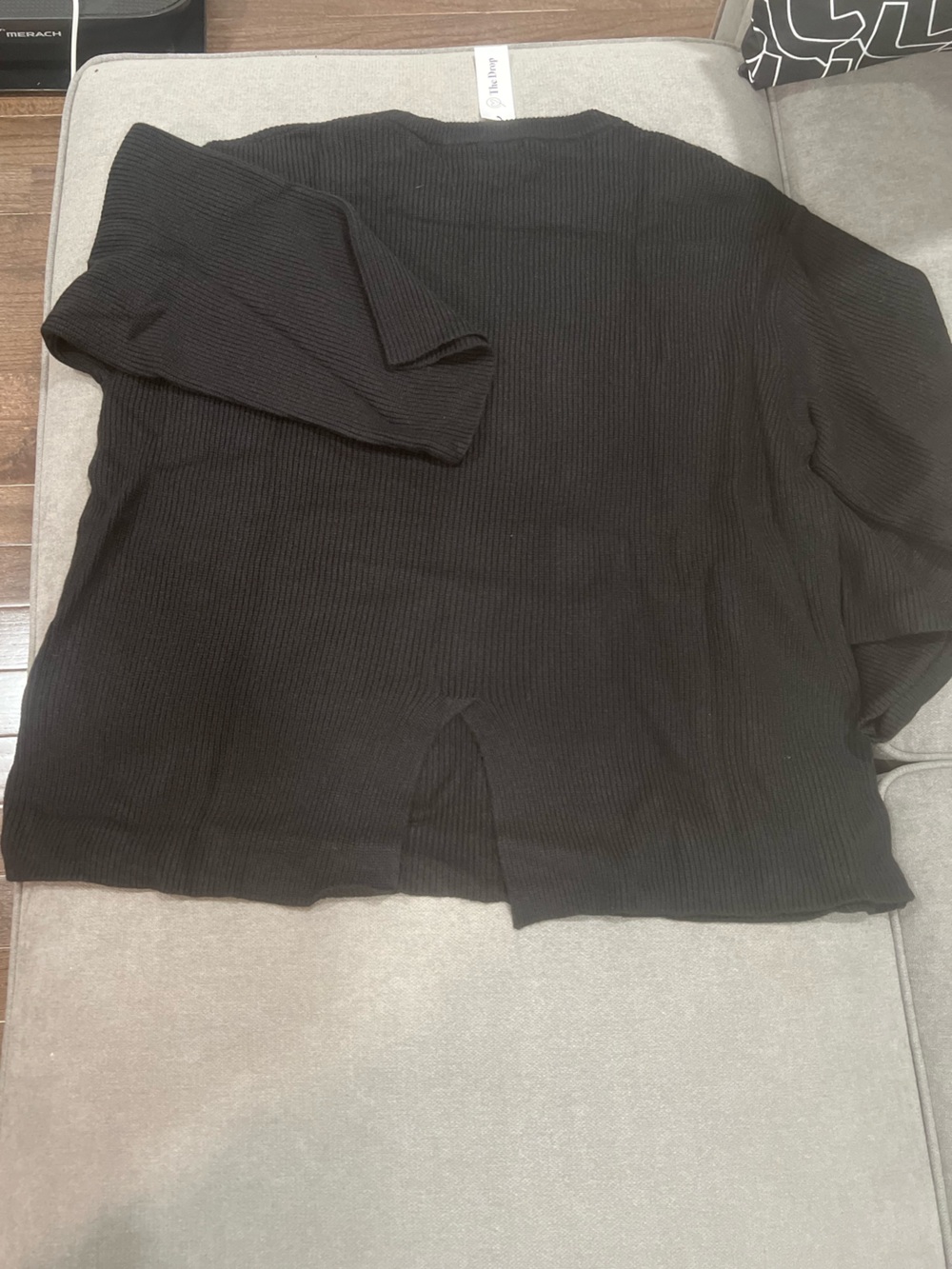 Women’s Black Ribbed Knit Matching Set - Picture 3 of 4